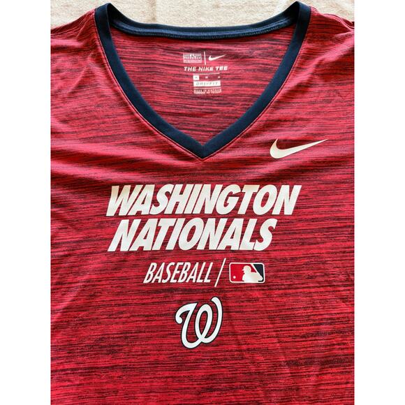 Nike MLB Authentic Washington Nationals Dri-Fit Short Sleeve Shirt Women's M - Picture 5 of 9
